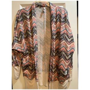 S/M Multicolored Chevron Cardigan